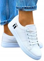 Białe Trampki Buty Sportowe Ze Skóry Fit Fashion Her 38