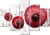105CM 150CM OBRAZ 5 ELEM CZERWONE DMUCHAWCE DRUK