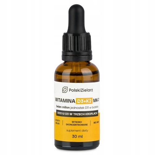 Witamina D3+K2 MK-7 w oleju 30ml 10000 IU z NATTO Polski Zielarz na Arena.pl