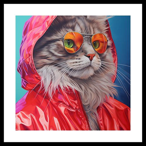 Plakat 30x30cm Kot w Stylu na Arena.pl