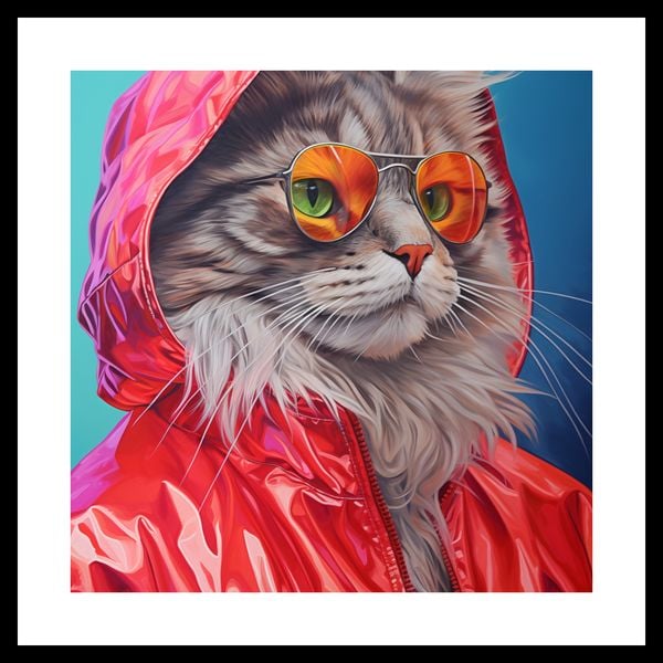 Plakat 30x30cm Kot w Stylu zdjęcie 3