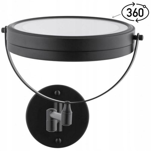 Lusterko kosmetyczne ścienne powiększające do makijażu czarne podświetlane na Arena.pl