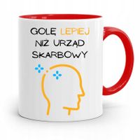 Kubek Czerwony Fryzjera Gole Lepiej Niż Urząd Z Nadrukiem Ze Zdjęciem