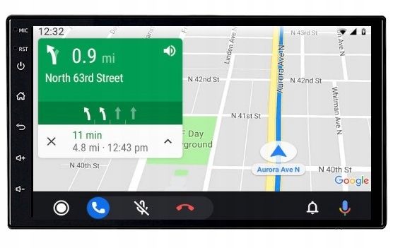 RADIO 2 DIN RDS BLUETOOTH ANDROID AUTO CARPLAY USB 7 CALI 4X50W zdjęcie 11