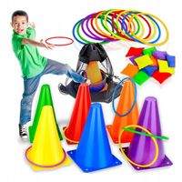 GRA ZRĘCZNOŚCIOWA RUCHOWA PACHOŁKI TRENINGOWE RINGO DZIECI FASOLKI OBRĘCZE