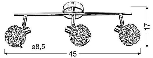 Collar listwa 3x40W G9 chrom na Arena.pl