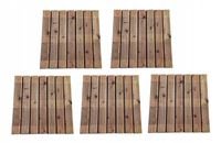 Podest drewniany 50x50 brąz OUTLET zestaw 5 szt.