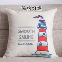 Poszewki na poduszki w marynarskie wzory Latarnia morska 45x45cm