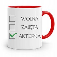 Dla Aktora Aktorki Kubek Czerwony Prezent Urodziny Z Nadrukiem Ze Zdjęciem