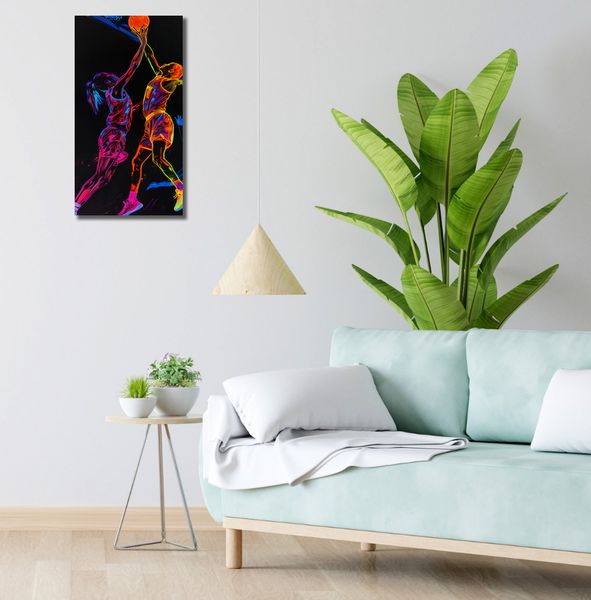 Obraz 30x60cm Mecz W Kosza zdjęcie 2