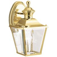 Kinkiet LAMPA ścienna KL-BAY-SHORE2-S Elstead KICHLER ogrodowa OPRAWA outdoor latarenka elewacyjna IP44 mosiądz przezroczysta