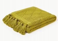 Kocyk dziergany z frędzlami Sarah Westwing 130x170 cm