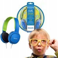 SŁUCHAWKI PHILIPS DLA DZIECI BEZPIECZNE PRZEWODOWE SHK2000BL/00 NIEBIESKIE