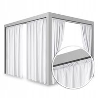 Zasłona ogrodowa wodoodporna biała boho TARAS balkon ALTANA 150x250 tunel