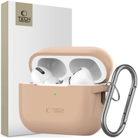 TECH-PROTECT SILICONE HOOK APPLE AIRPODS PRO 1 / 2 CAFFE LATTE