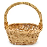 KOSZYK WIELKANOCNY NA ŚWIĘCONKĘ 20cm MAŁY KOSZYCZEK WIKLINOWY BRĄZOWY