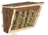 TRIXIE drewniany paśnik na siano zioła z półką królika kawii gryzoni 20cm