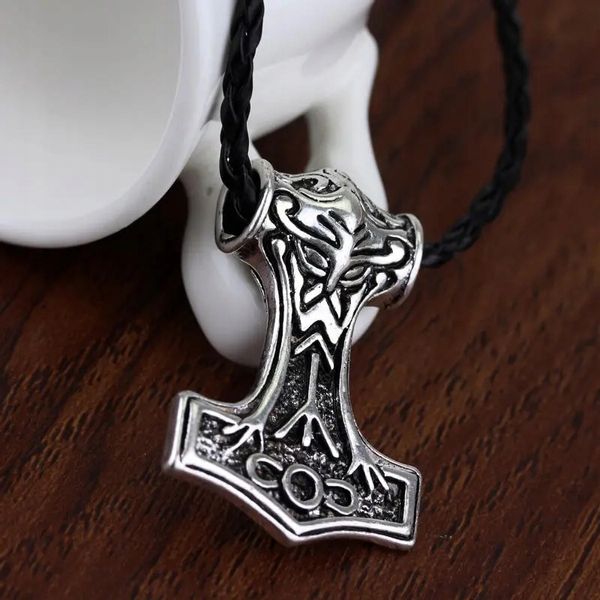 Naszyjnik Totem Amulet Mjolnir Thor Odyn Runy Młot zdjęcie 6