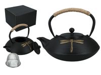 Czajniczek żeliwny z emaliowanym wkładem