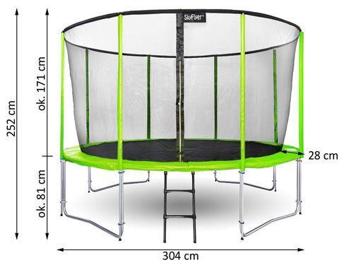 Trampolina ogrodowa SKYFLYER RING 2w1 304cm 10FT na Arena.pl