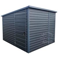 Domek Ogrodowy  Schowek Garaż 3x2,5 drzwi Antracyt Dach spad w bok ID490