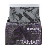 FRAMAR Folia fryzjerska aluminiowa W PASKACH OH MY GOTH - 500szt. PU-500OMG