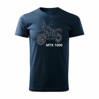 Koszulka motocyklowa z motocyklem na motor CF MOTO MTX 1000 męska granatowa REGULAR L
