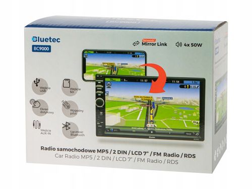 RADIO SAMOCHODOWE BLUETOOTH 2 DIN 7 CALI RDS USB AUX MICRO SD 4x50W na Arena.pl