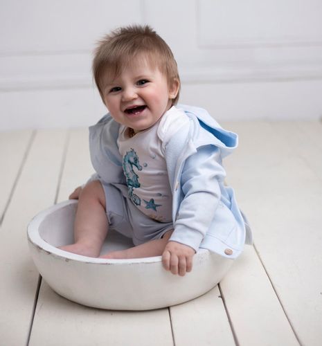 Bluza z kapturem błękitna 80 na Arena.pl