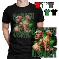 KOSZULKA T-SHIRT MĘSKI WZORY - Kamaru Usman BOKS MMA WALKI KLATKA - L