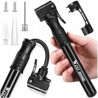 POMPKA ROWEROWA RĘCZNA DO ROWERU PIŁEK BASENU ZAWÓR Z WĘŻYKIEM