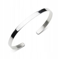 Bransoletka męska doginana srebro 925 sztywna gładka na prezent dla niego