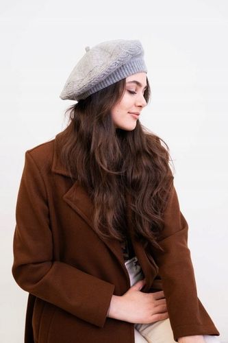 BERET z dodatkiem angory cz23365-4 FLOSSY na Arena.pl