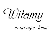 120CM 80CM OBRAZ NAPIS WITAMY DOMU DRUK