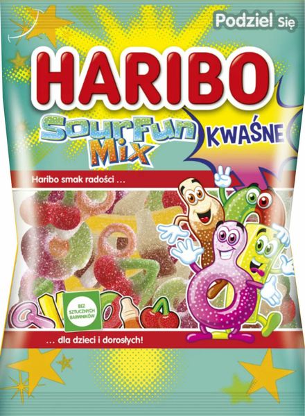 HARIBO ŻELKI 85G SOURFUN MIX KWAŚNE zdjęcie 1