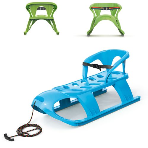 Sanki z oparciem BEZZY SEAT | Niebieski na Arena.pl