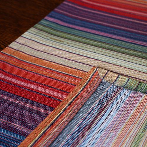 Bieżnik na ławę lub stół kolorowy wzór Tęcza geometryczny gobelin 100cm na Arena.pl