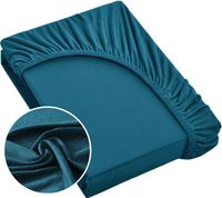 Prześcieradło z gumką jersey Design91 90X200 turkus