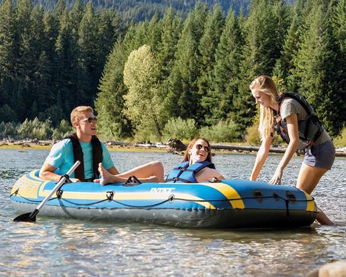 Ponton dmuchany Challenger 3 os + wiosła + pompka Intex 68370 na Arena.pl