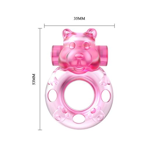 Vibrating Bear Cock Ring – Pink na Arena.pl