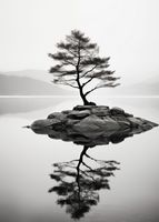 Plakat 39,5x55cm Samotne Drzewo