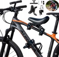 Siodełko Dziecięce Fotelik Rowerowy Przedni Zestaw dla Dziecka Czarny