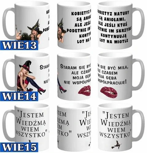 KUBEK WIEDŹMY ZOŁZY ŚMIESZNY TEKST ŻART DO BIURA na Arena.pl