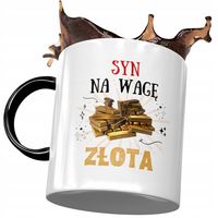 Kubek Czarny Dla Syna Na Dzień Dziecka Prezent Z Nadrukiem Ze Zdjęciem