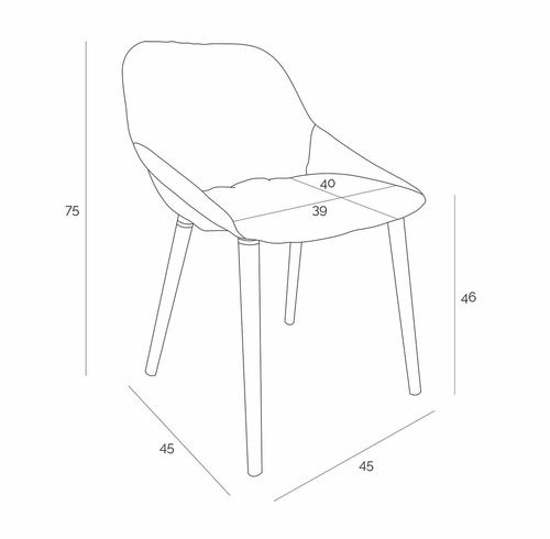 Krzesło Sofie szare ciemne Intesi na Arena.pl