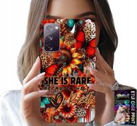 ETUI DO SAMSUNG GALAXY S20 FE - SHE IS RARE, SŁONECZNIKI, KWIATY, MOTYLE