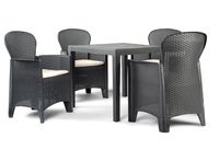 ZESTAW MEBLE OGRODOWE STÓŁ 4 KRZESŁA FOLIA MINI