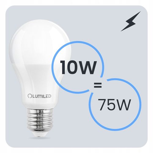 6x Żarówka LED E27 10W = 75W 1100lm 3000K CIEPŁA BIAŁA PREMIUM EMC2 na Arena.pl
