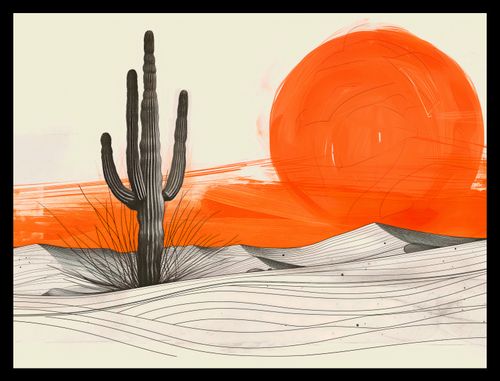 Plakat 40x30cm Kaktus Saguaro na Arena.pl