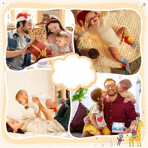 GRZECHOTKI DLA NIEMOWLĄT SKARPETKI OPASKI 4 SZT. GRZECHOTKA NA RĄCZKI SOZZY na Arena.pl